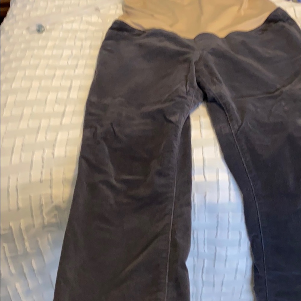 Ann Taylor Loft Maternity grey Corduroy pants 12M